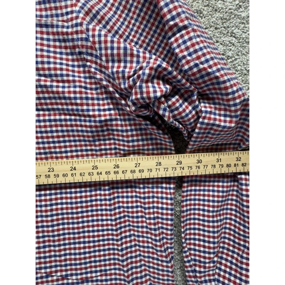 Polo Ralph Lauren Long Sleeve Button Shirt Men's 2XB‎ Flesh Pony Red Blue Plaid